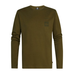 Petrol Industries Heren shirt m-3030-tlr663 6157 dark moss