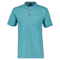 Lerros Heren shirt 23339081 418 light turquoise tonic