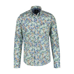 Lerros Heren overhemd 24214061 622 coastal sea blue