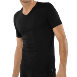 Schiesser 95/5 v-shirt 2-pack 173982 zwart