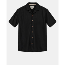 Anerkjendt Akleo s/s cot/linen shirt 901526 caviar