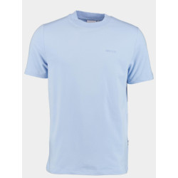 Bos Bright Blue Supply & co. t-shirt korte mouw lungo tee with chestlogo 24108lu16/210 light blue