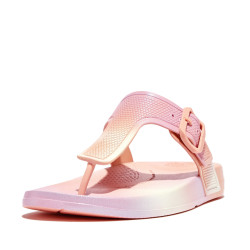 FitFlop Iqushion iridescent adjustable buckle flip-flops