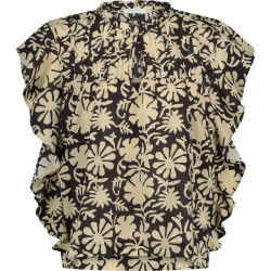 By-Bar Amsterdam Danee veda blouse veda print black-sand