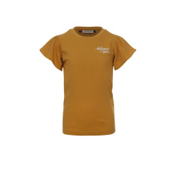 Looxs Revolution T-shirt yellow krinkel look voor meisjes in de kleur