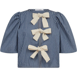 Co'Couture Billycc milkboy bow blouse blue white stripe