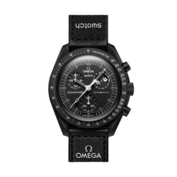 Swatch Bioceramic moonswatch mission to moonphase snoopy black