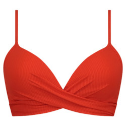 Beachlife Fiery red twist bikinitop