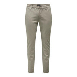 Only & Sons Onsmark slim tap 0209 melange pant taupe