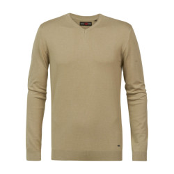 Petrol Industries Trui v- hals uni taupe