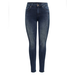 Only Onlblush life mid sk ank raw rea409 blue denim