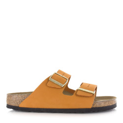 Birkenstock Arizona | burnt orange narrow platte sandalen unisex