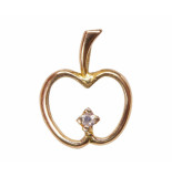 Christian Gouden appel hanger met diamant