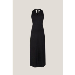 Jansen Amsterdam Fosco v546 jersey solid long dress black