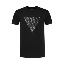 Pure Path 24010117 monogram triangle 02 black t-shirt ronde hals p