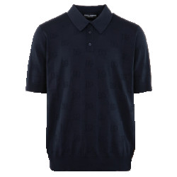 Dolce and Gabbana Heren monogram knitted polo