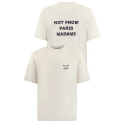 Drole De Monsieur Heren slogan t-shirt wit