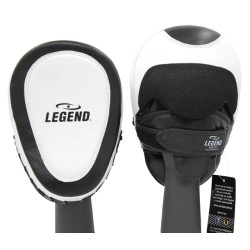 Legend Sports Focus pads leder heavy duty gel wit/zwart