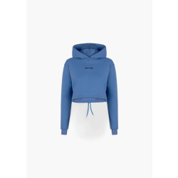 Black Donkey Daily crop hoodie i light blue/black