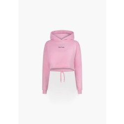 Black Donkey Daily crop hoodie i pink