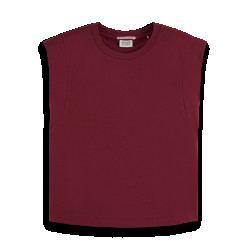 Scotch & Soda 177682 601 mercerised t-shirt with shoulder detail red