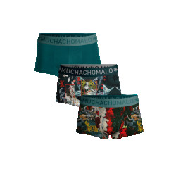 Muchachomalo Heren 3-pack trunks chessplay