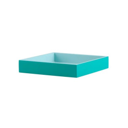 Gift Company Spa tray s square, 2 tone shiny blue matt light blue