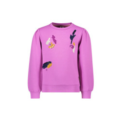 B.Nosy Meisjes sweater embroidery filou crocus