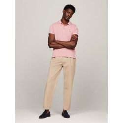 Tommy Hilfiger Mouliné slim fit polo teaberry blossom