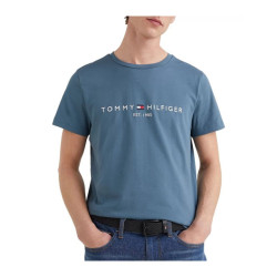 Tommy Hilfiger Slim fit t-shirt met logo grijs