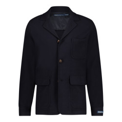 Polo Ralph Lauren Jersey colbert-vest in wollen flannel donker