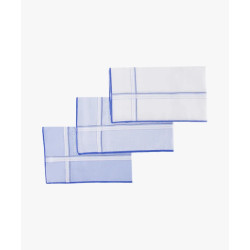 Profuomo 3-pack pochetten lichtblauw