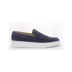 Giorgio 13781 donkerblauwe suede loafer met witte zool