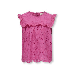 Only Kogcleo life sl emb button top wvn framboos