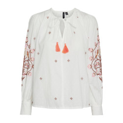 Vero Moda Vmhiba ls top wvn spe ecru dessin