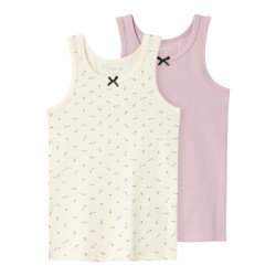 Name It Kinder topjes meisjes nkftank roze/off-white 2-pack