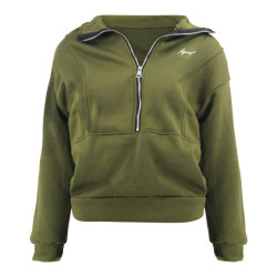 Legend Sports Chicomfort luxe dames half zip sweater army