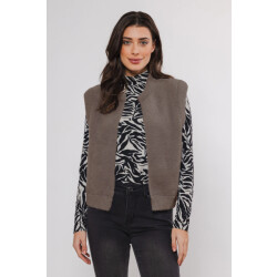 Rino & Pelle Elona.700noos rino en pelle short waistcoat taupe
