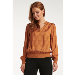 Smashed Lemon 23761-240 mosterd v-hals top voor dames |