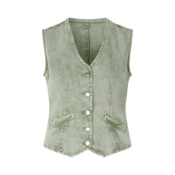 MbyM Flana-m denim vest green -