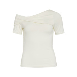 Vila Visuri ss twist top ecru