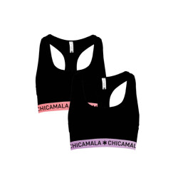 Muchachomalo Dames 2-pack racerback effen