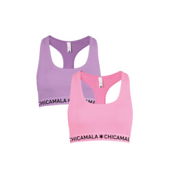 Muchachomalo Dames 2-pack racerback effen
