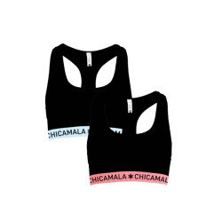 Muchachomalo Dames 2-pack racerback effen