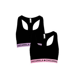 Muchachomalo Dames 2-pack racerback effen