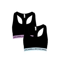 Muchachomalo Dames 2-pack racerback effen