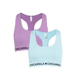 Muchachomalo Dames 2-pack racerback effen