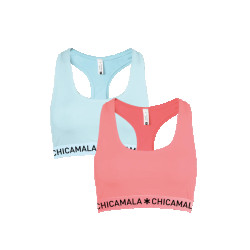 Muchachomalo Dames 2-pack racerback effen