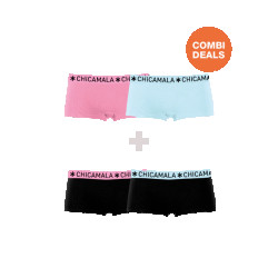 Muchachomalo Dames 2+2-pack boxershorts effen