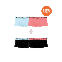 Muchachomalo Dames 2+2-pack boxershorts effen